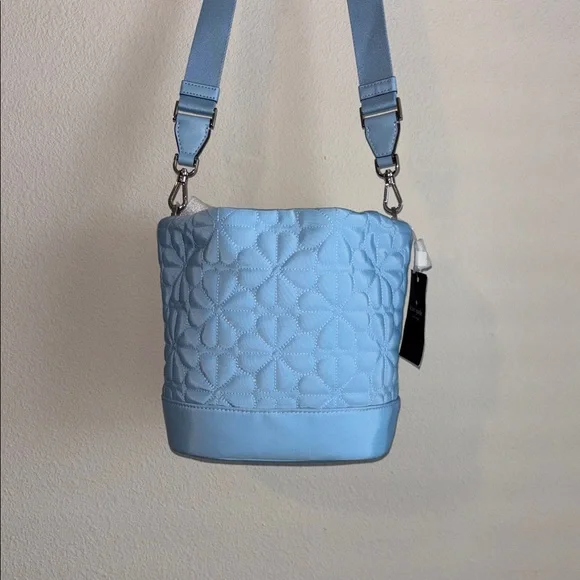 Kate Spade Spade Flower Quilted Fabric Bucket Crossbody Bag - Picture 2 of 5
